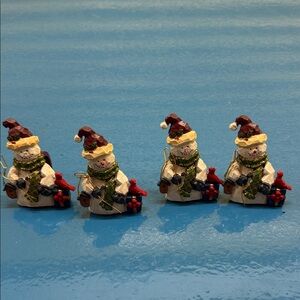 Festive Snowman Holiday Napkin Rings- Set of 4